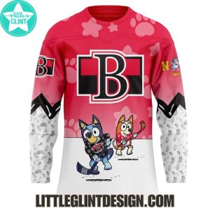 AHL Belleville Senators 2025 Bluey And Bingo Special Edition Hockey Jersey