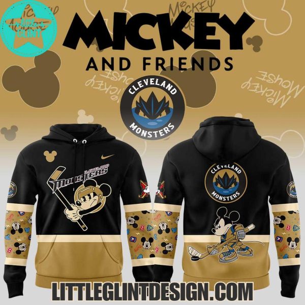 AHL Cleveland Monsters Mickey And Friends 2025 Limited Edition Hockey Jersey