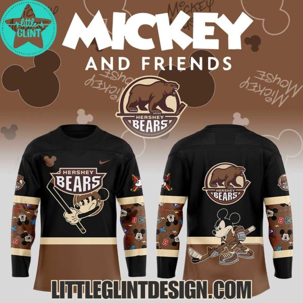 AHL Hershey Bears Mickey And Friends 2025 Limited Edition Hockey Jersey