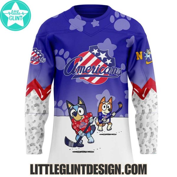 AHL Rochester Americans 2025 Bluey And Bingo Special Edition Hockey Jersey