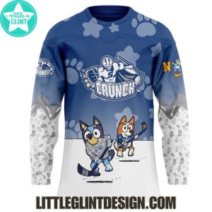 AHL Syracuse Crunch 2025 Bluey And Bingo Special Edition Hockey Jersey