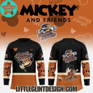 ECHL Greenville Swamp Rabbits Mickey And Friends 2025 Limited Edition Hockey Jersey