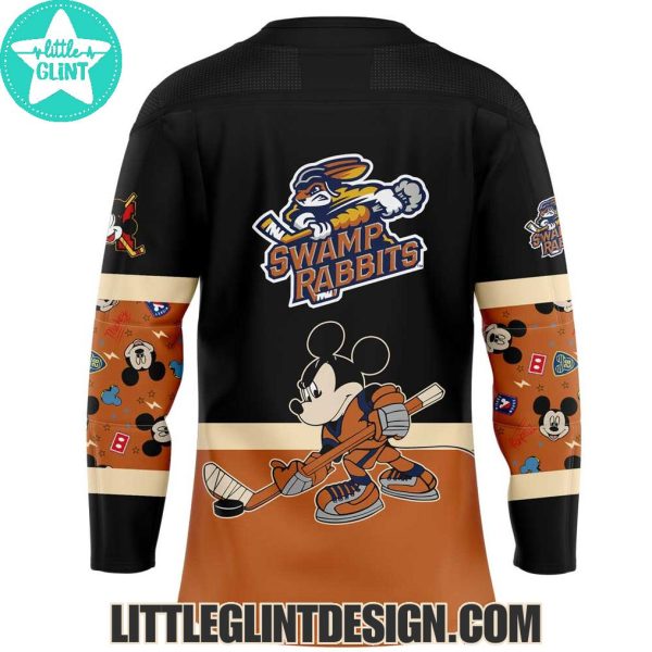 ECHL Greenville Swamp Rabbits Mickey And Friends 2025 Limited Edition Hockey Jersey