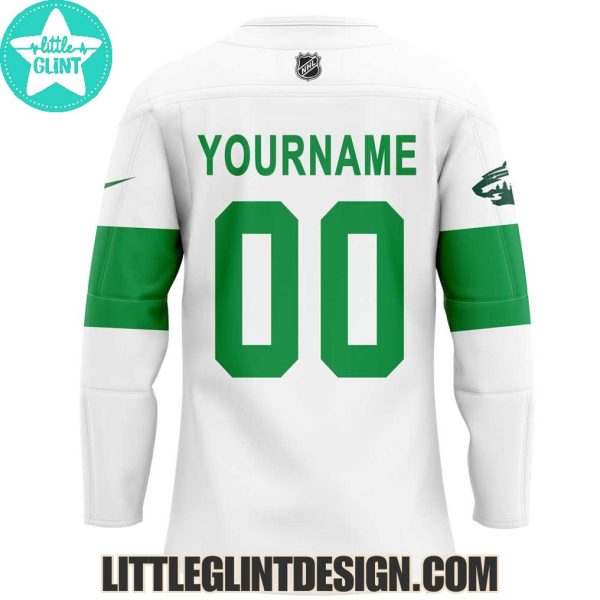 Minnesota Wild St Patrick’s Day 2025 Custom Name Limited Edition Hockey Jersey