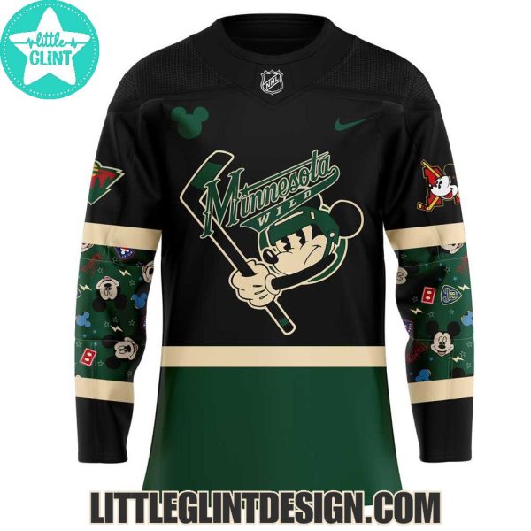 NHL Minnesota Wild Mickey And Friends 2025 Limited Edition Hockey Jersey