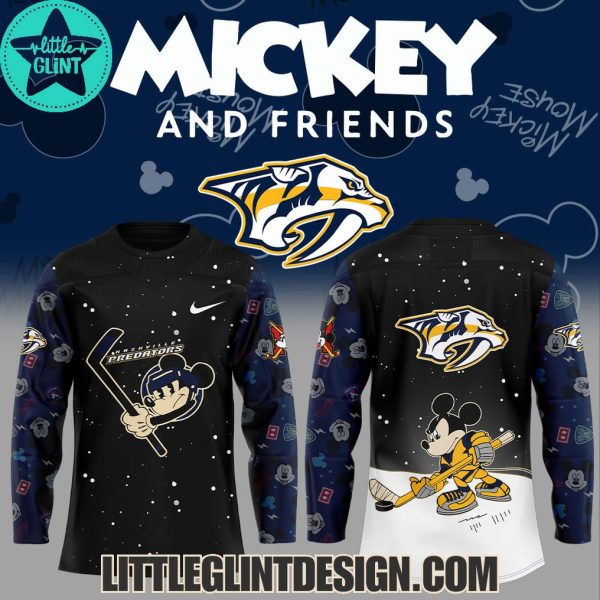 Nashville Predators Mickey And Friends 2025 Limited Edition Hockey Jersey