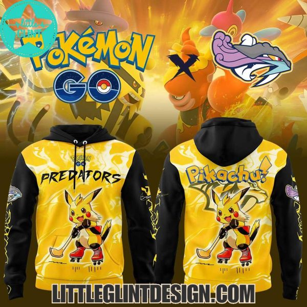 Nashville Predators x Pokemon Go Pikachu 2025 Special Edition Hockey Jersey