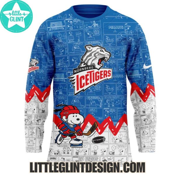 Nurnberg Ice Tigers Happiness Is 75 Years Of Peanuts 2025 Special Edition Hockey Jersey