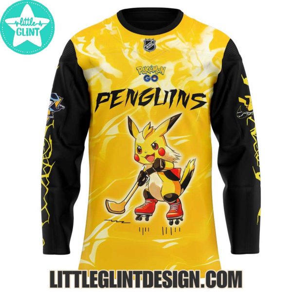 Pittsburgh Penguins x Pokemon Go Pikachu 2025 Special Edition Hockey Jersey