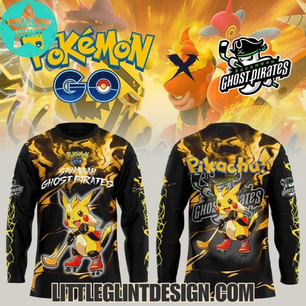 Savannah Ghost Pirates x Pokemon Go Pikachu 2025 Special Edition Hockey Jersey