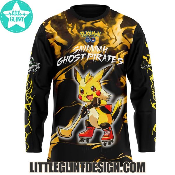 Savannah Ghost Pirates x Pokemon Go Pikachu 2025 Special Edition Hockey Jersey