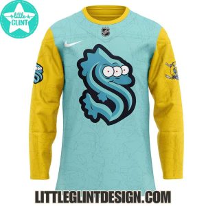 Seattle Kraken 2025 The Simpsons Series Limited Edition Hockey Jersey