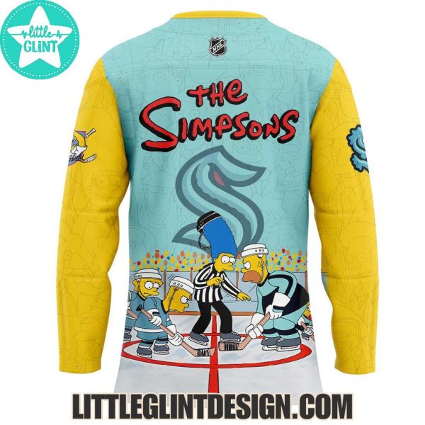 Seattle Kraken 2025 The Simpsons Series Limited Edition Hockey Jersey