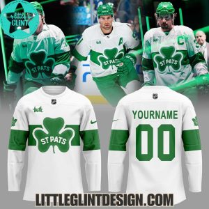 Toronto Maple Leafs St Patrick’s Day 2025 Custom Name Limited Edition Hockey Jersey