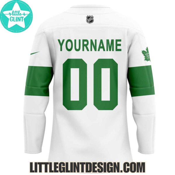 Toronto Maple Leafs St Patrick’s Day 2025 Custom Name Limited Edition Hockey Jersey