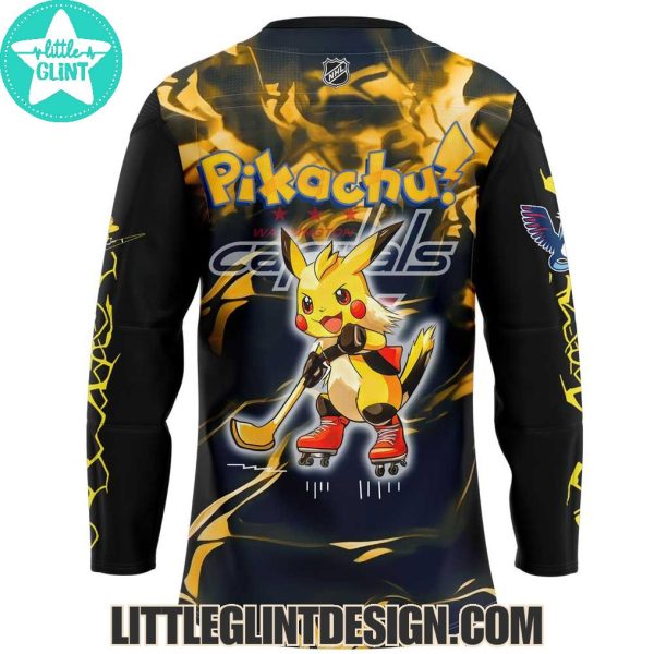 Washington Capitals x Pokemon Go Pikachu 2025 Special Edition Hockey Jersey