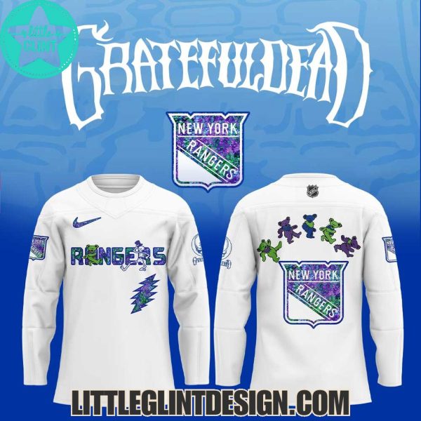 2025 New York Rangers X Grateful Dead Night Special Edition Hockey Jersey