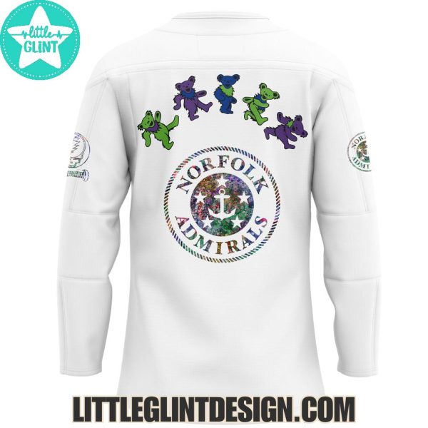 2025 Norfolk Admirals X Grateful Dead Night Limited Edition Hockey Jersey