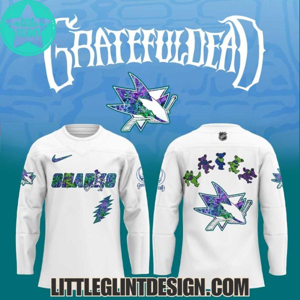 2025 San Jose Sharks X Grateful Dead Night Special Edition Hockey Jersey