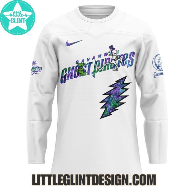 2025 Savannah Ghost Pirates X Grateful Dead Night Special Edition Hockey Jersey