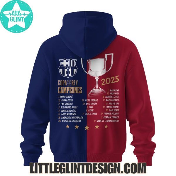 Barcelona Copa Del Rey Champions 2025 Limited Edition Hoodie