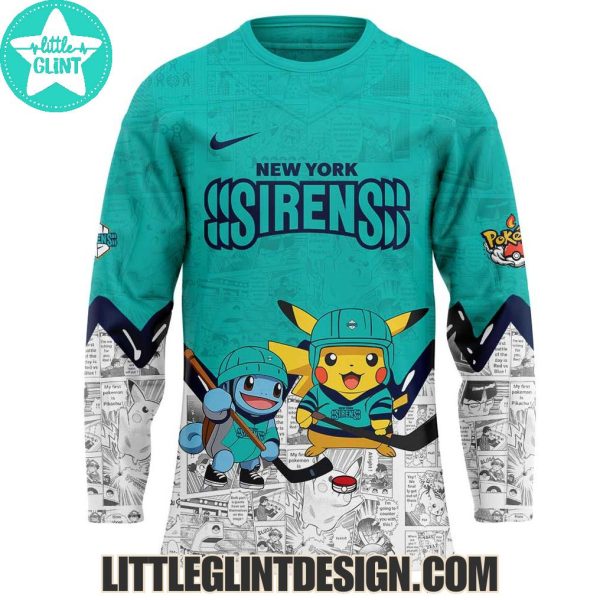 New York Sirens Pokemon 2025 Limited Edition Hockey Jersey